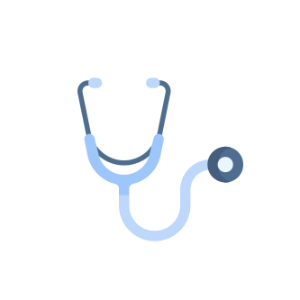 聴診器のシンプルアイコン画像