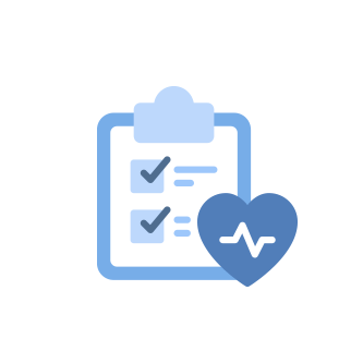 健康チェックリストを示す検診のイラスト画像